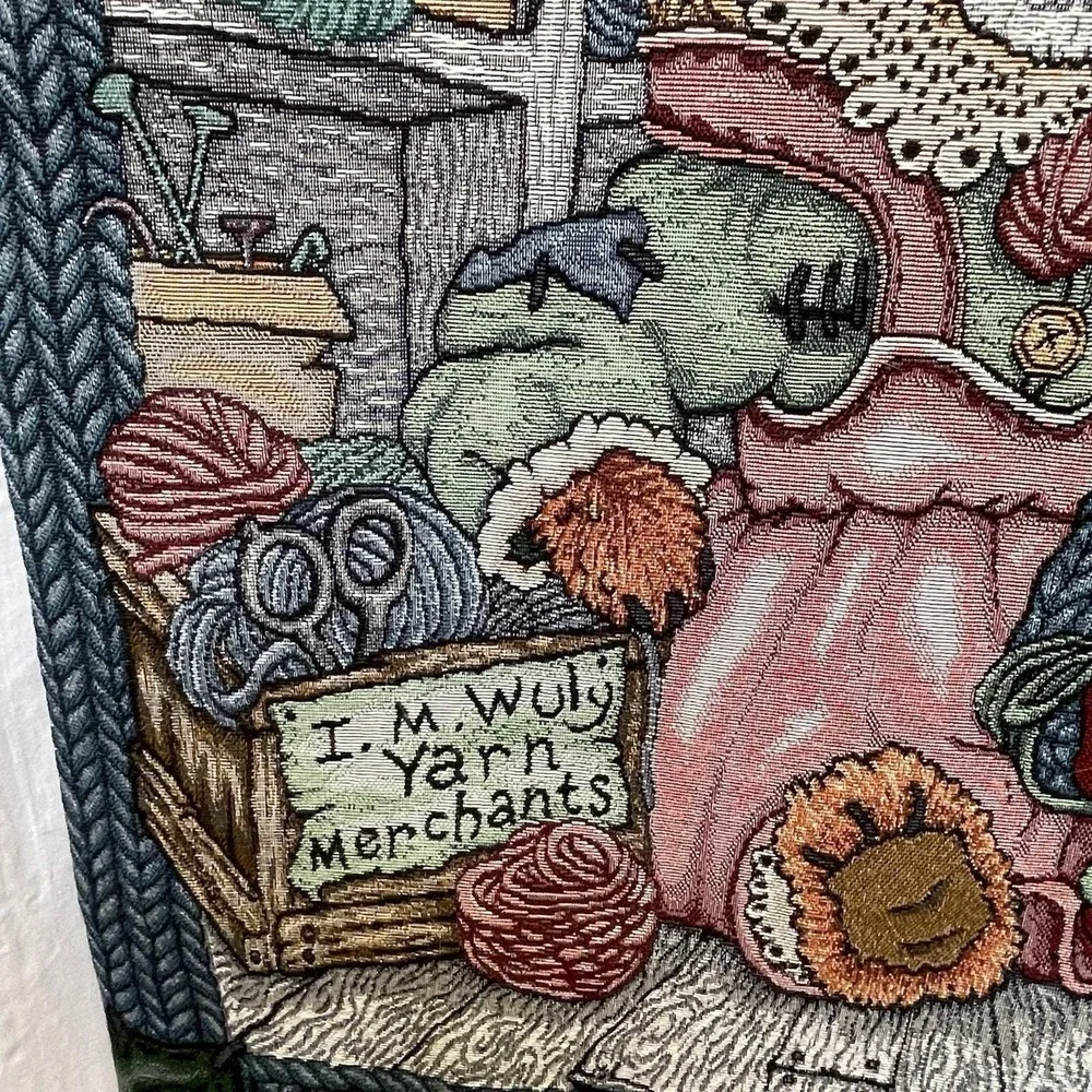 Vintage Boyds Bears & Friends Tapestry A Day Knitting Wall Hanging 36
